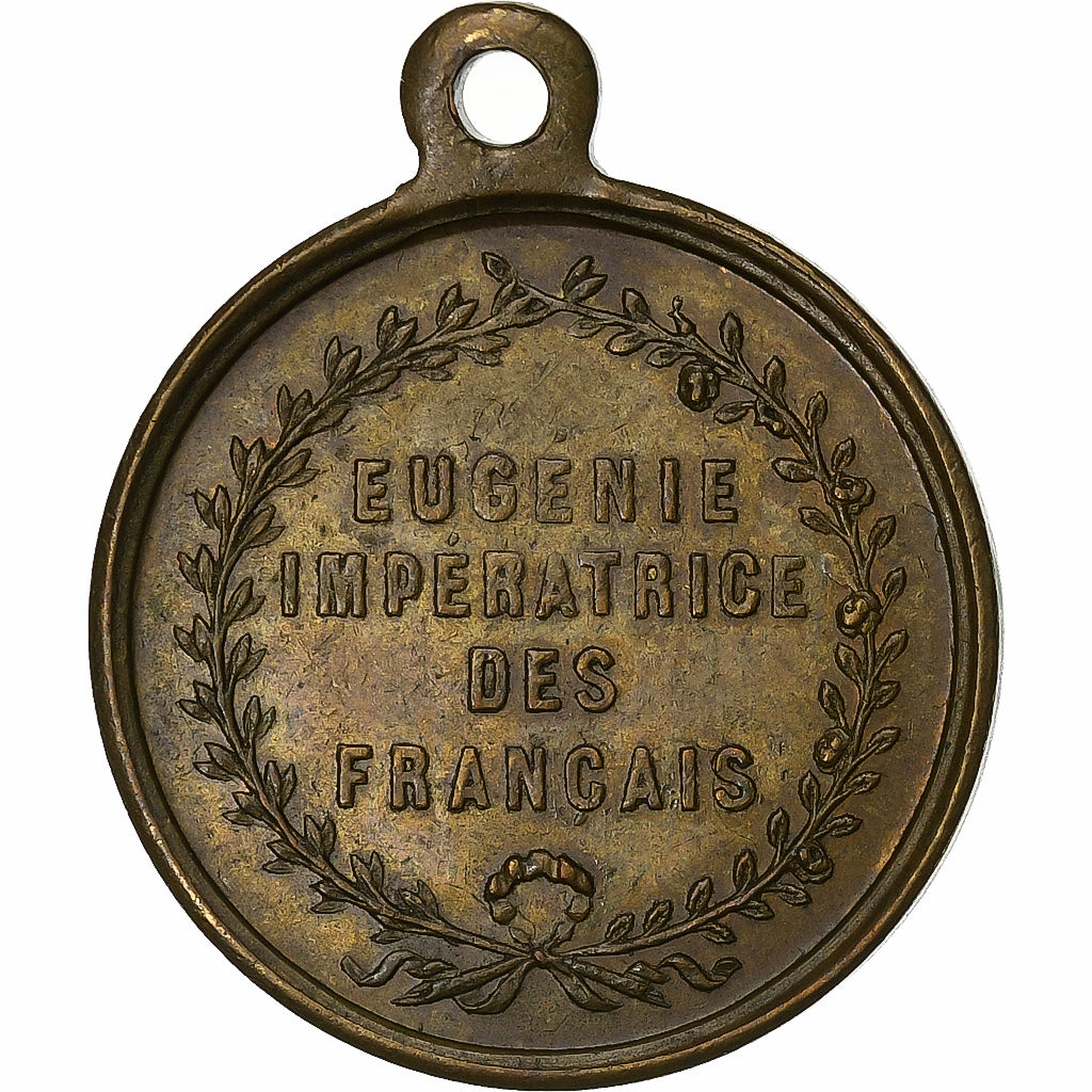 France, Medal, Eugénie Impératrice, Brass, Trotin, AU(50-53)