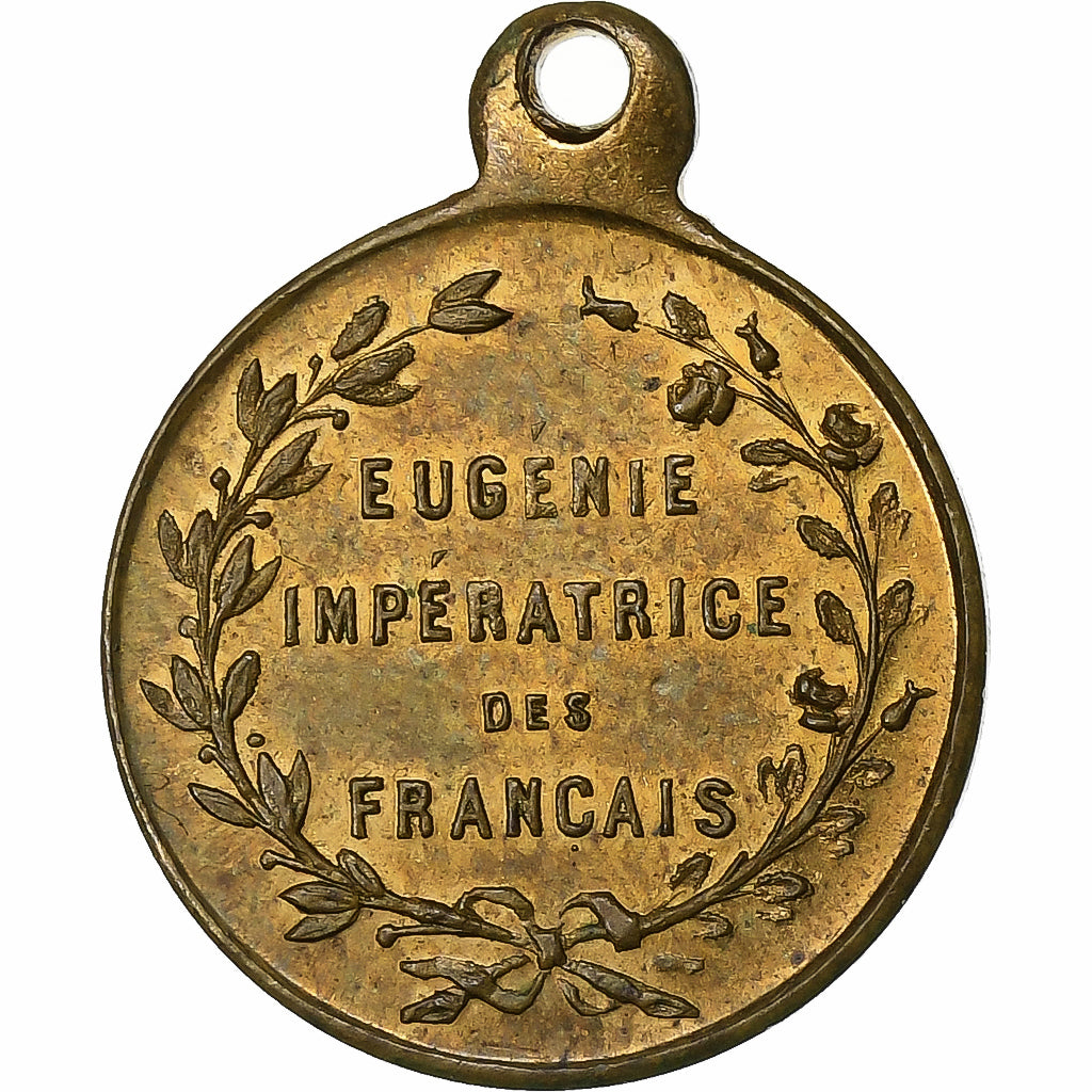 France, Medal, Eugénie Impératrice, Brass, Trotin, AU(50-53)