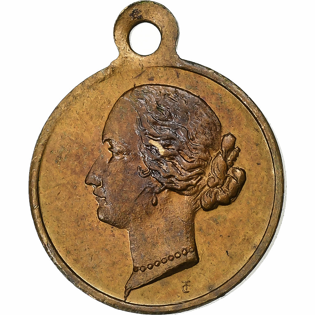 France, Medal, Eugénie Impératrice, Brass, Trotin, AU(50-53)