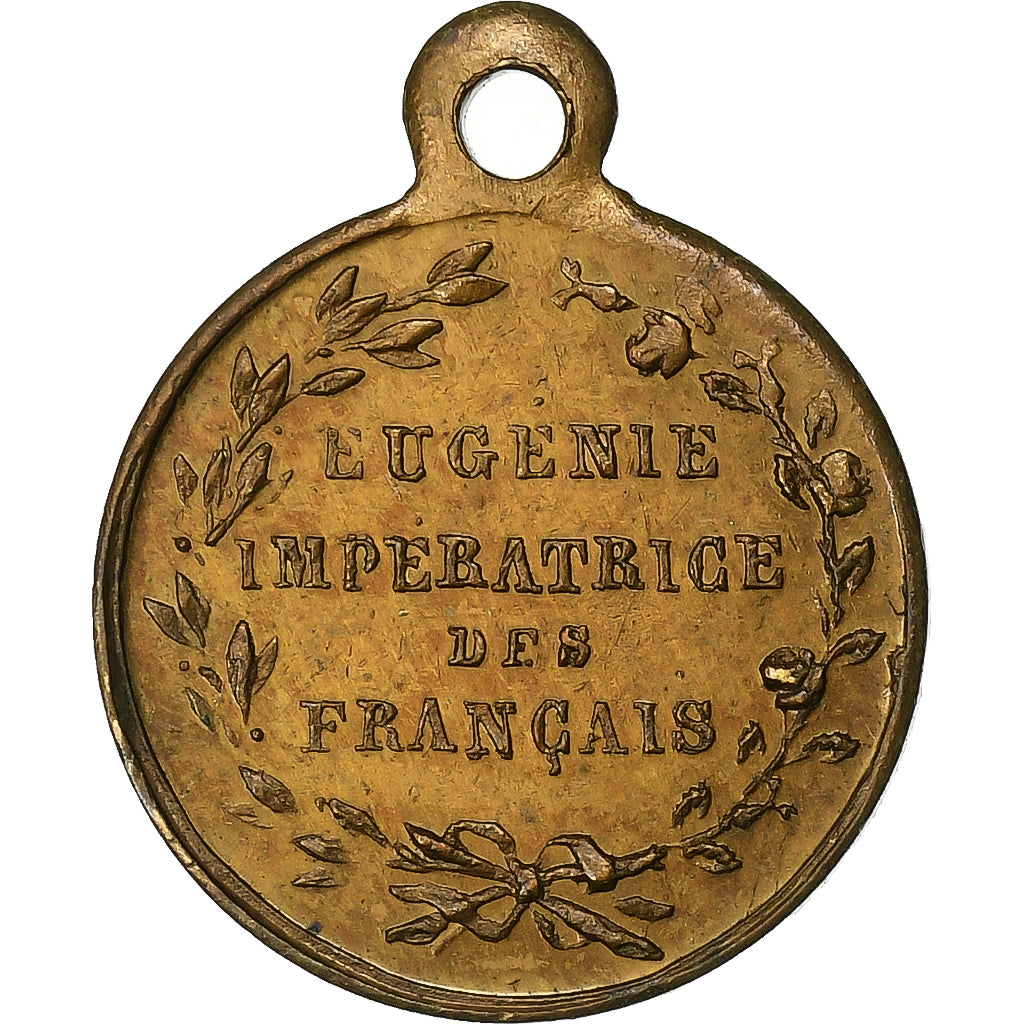 France, Medal, Eugénie Impératrice, Brass, Trotin, AU(50-53)