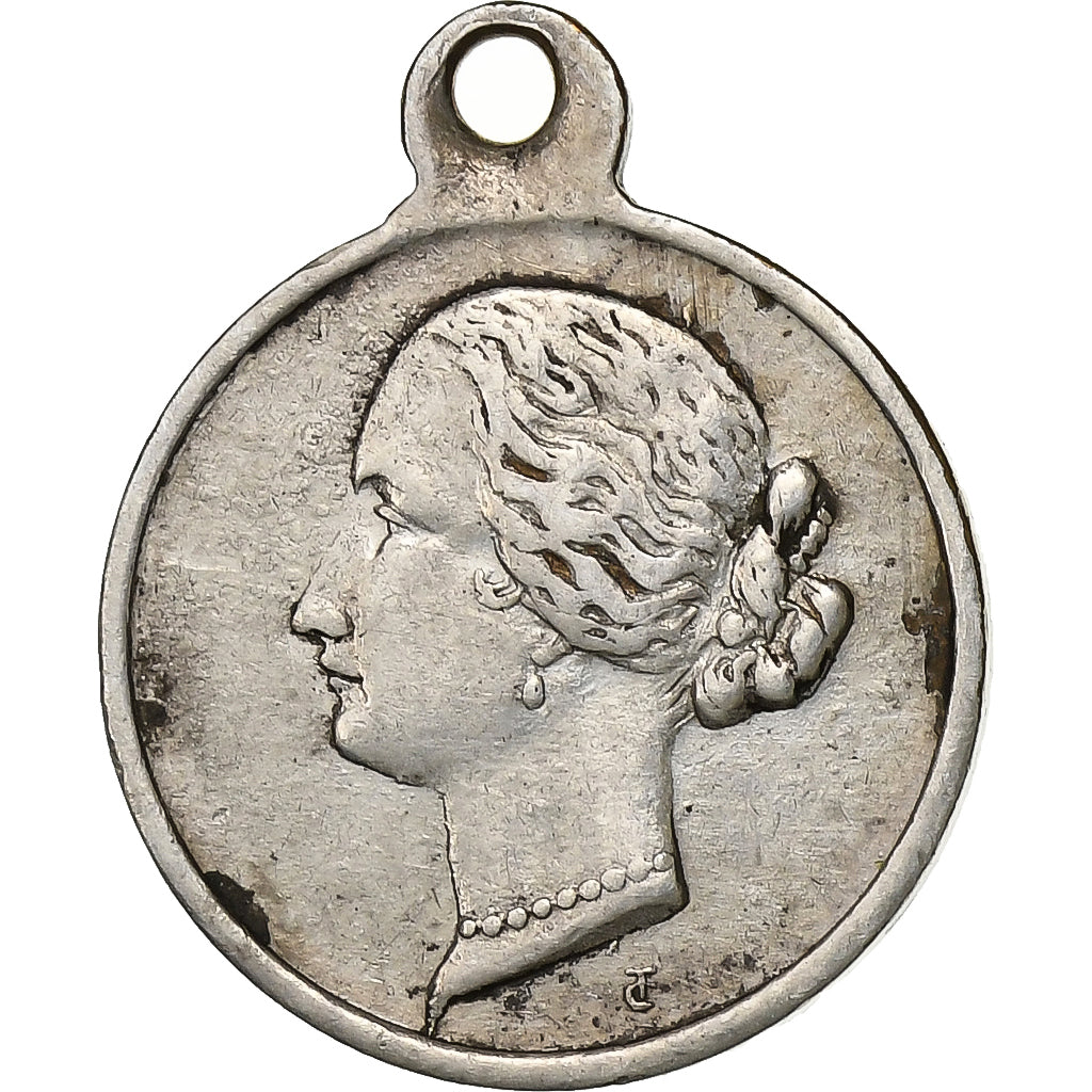 France, Medal, Eugénie Impératrice, Silvered Metal, Trotin, EF(40-45)