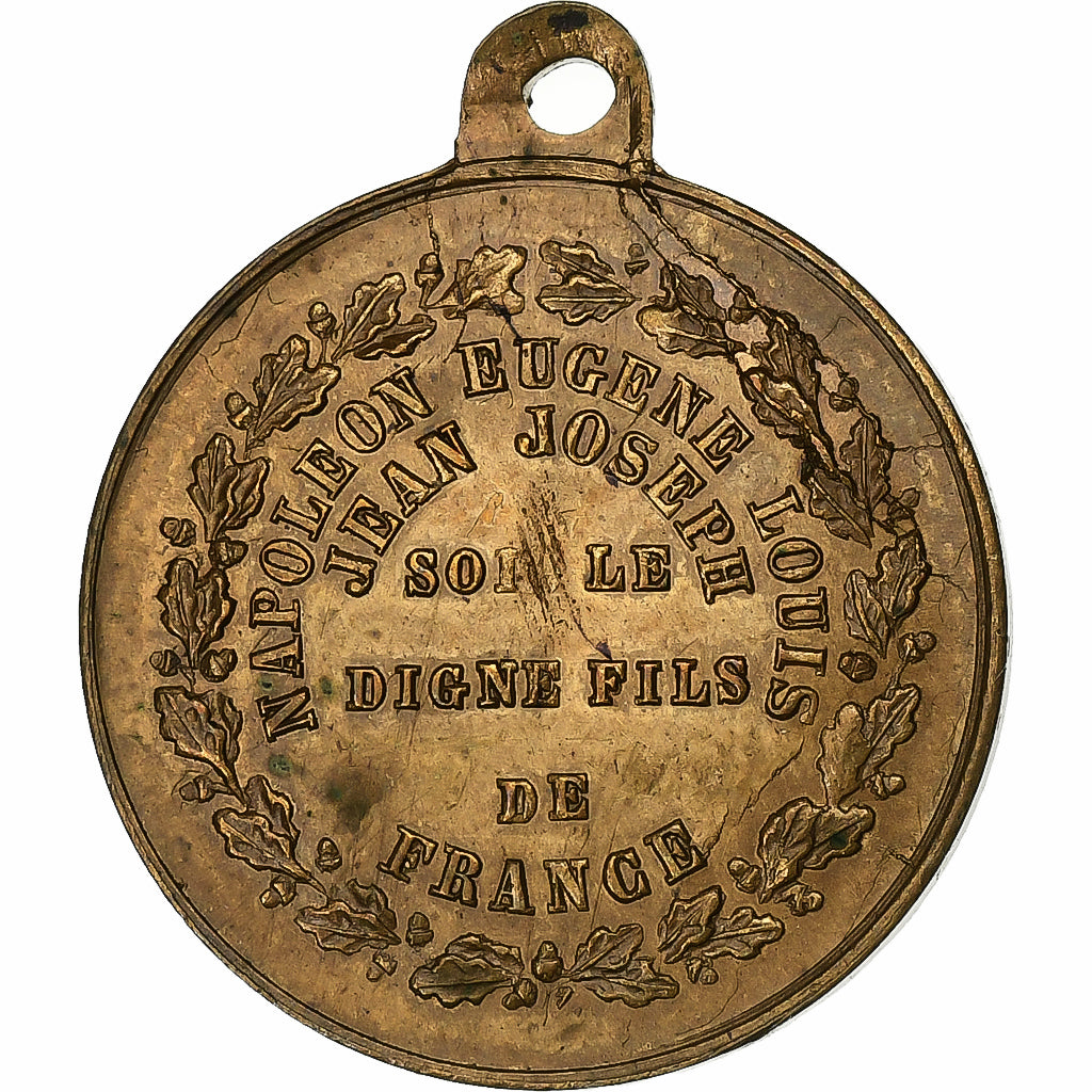Frankreich, Medaille, Napoléon Eugène Louis, Prince Impérial, 1856, Messing
