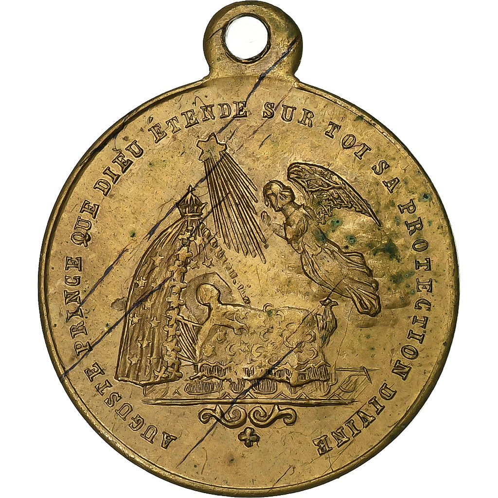 France, Medal, Naissance du Prince impérial, 1856, Brass, AU(50-53)