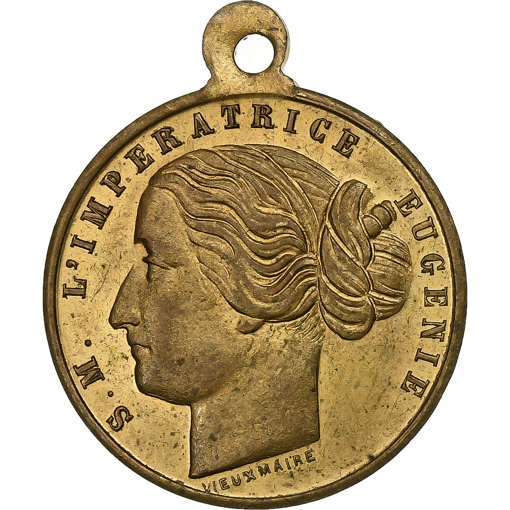 Frankreich, Medaille, Mariage de Napoléon III et d'Eugénie, 1853, Messing