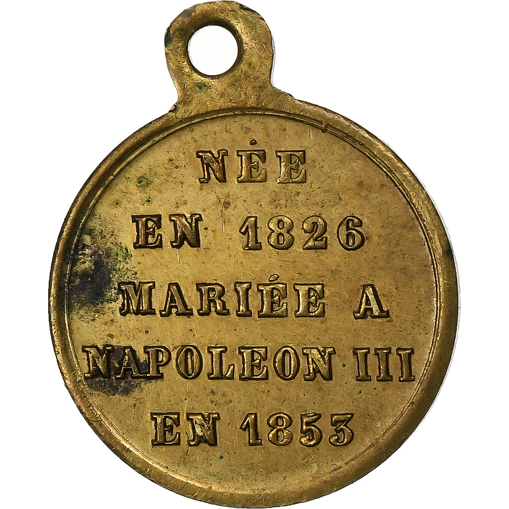 Frankreich, Medaille, Mariage de Napoléon III et d'Eugénie, 1853, Messing, SS+