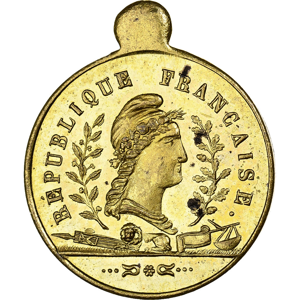 Frankreich, Medaille, Ouverture de l'Assemblée Législative, 1849, Messing, VZ