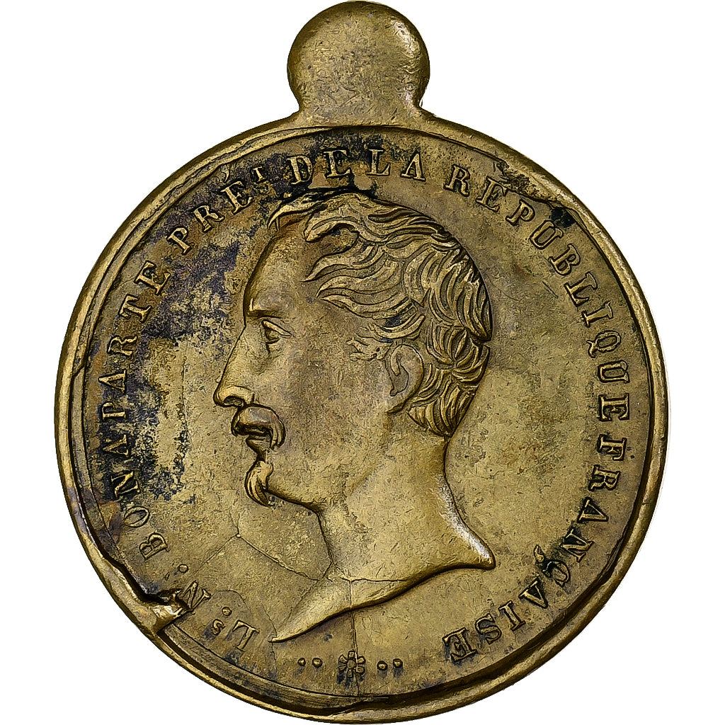 Frankreich, Medaille, Ouverture de l'Assemblée Législative, 1849, Messing, SS