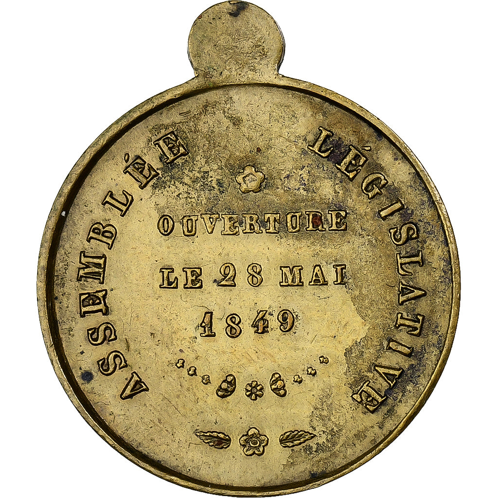 Frankreich, Medaille, Ouverture de l'Assemblée Législative, 1849, Messing, SS