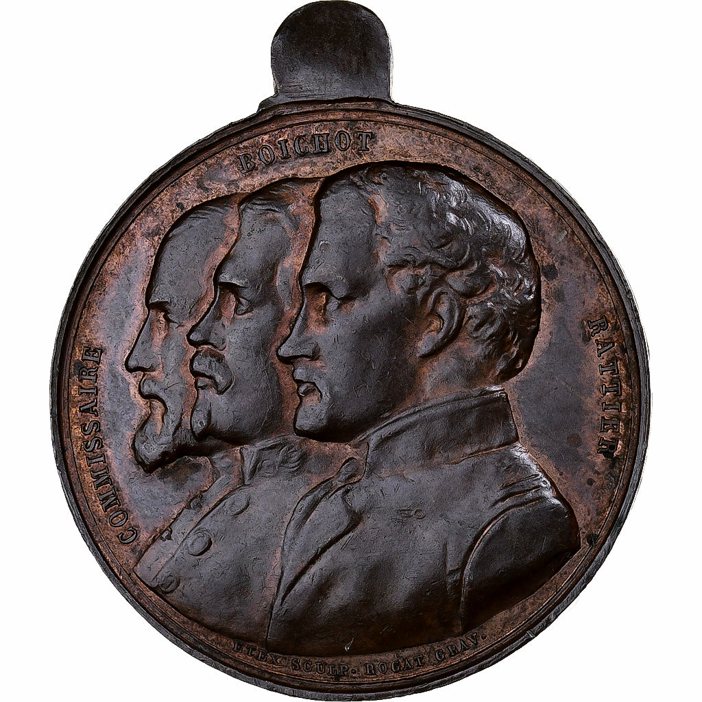 France, Medal, French Second Republic, Commissaire, Boichot, Rattier, 1849