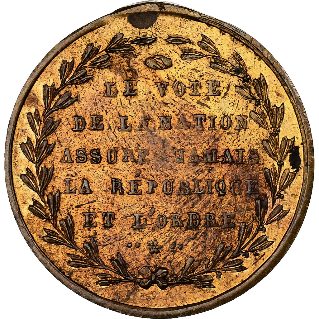 France, Medal, Louis Napoléon Bonaparte, Président de la République, 1848