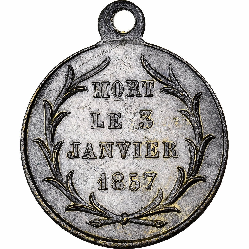 Frankreich, Medaille, Mort d'Auguste Sibour, Archevêque de Paris, 1857