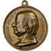 Francia, medalla, Pierre Jean Béranger, 1857, Latón, Magniadas, MBC+