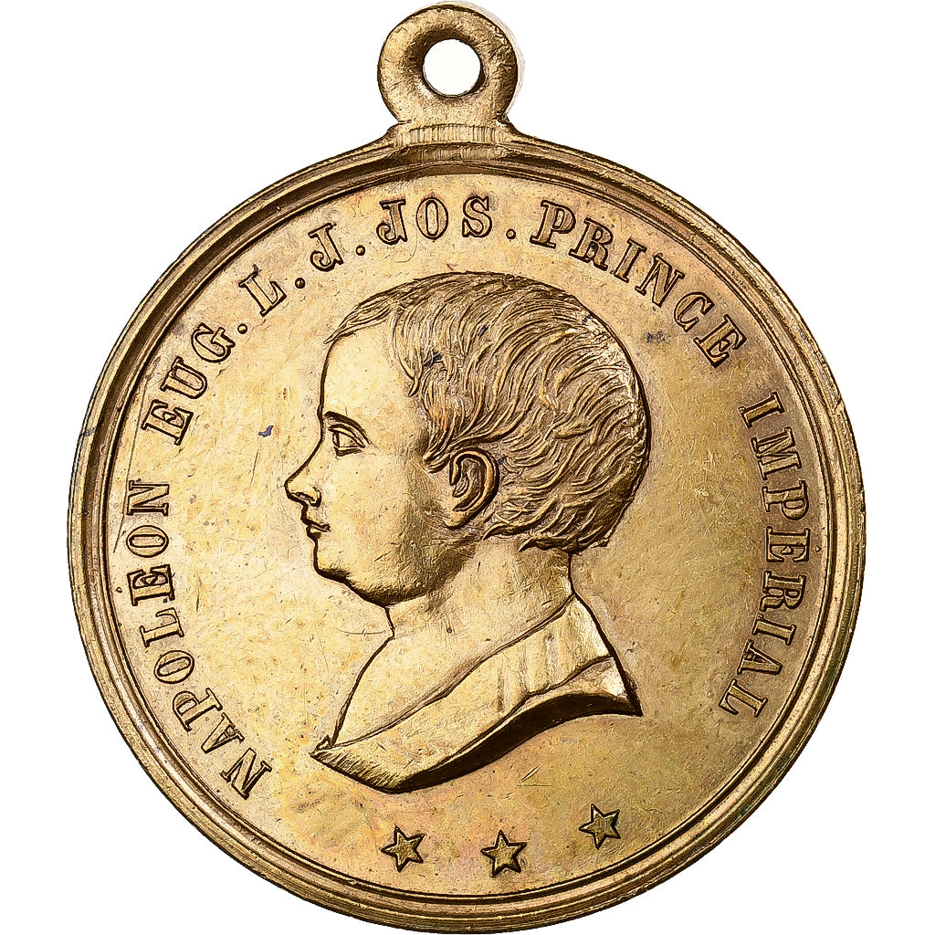 Frankrijk, Medaille, Napoléon III, Baptème du Prince Impérial, 1856, Tin, PR