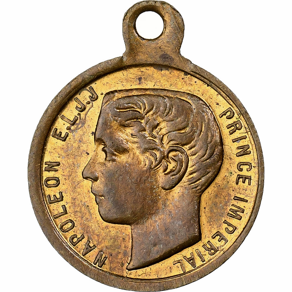 Frankreich, Medaille, Naissance du Prince impérial, 1856, Messing, SS+