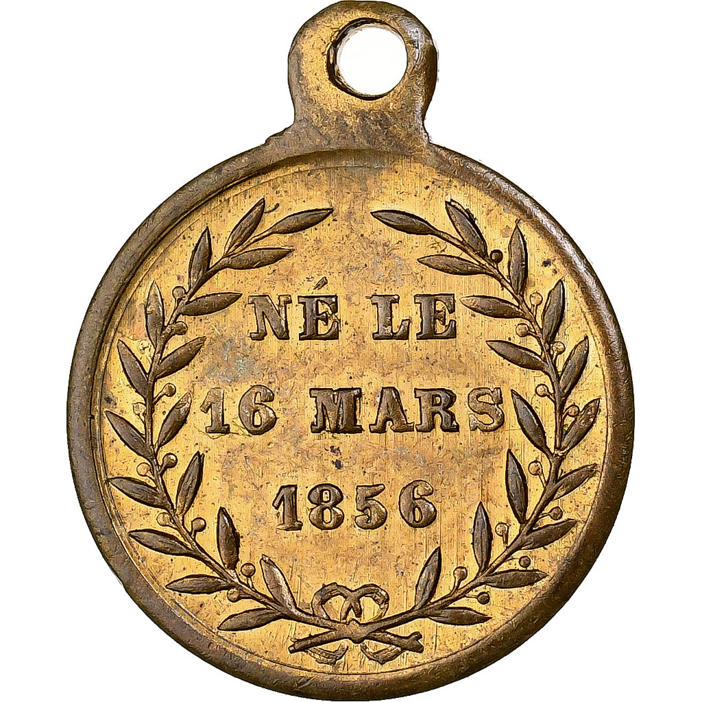 Frankreich, Medaille, Naissance du Prince impérial, 1856, Messing, SS+