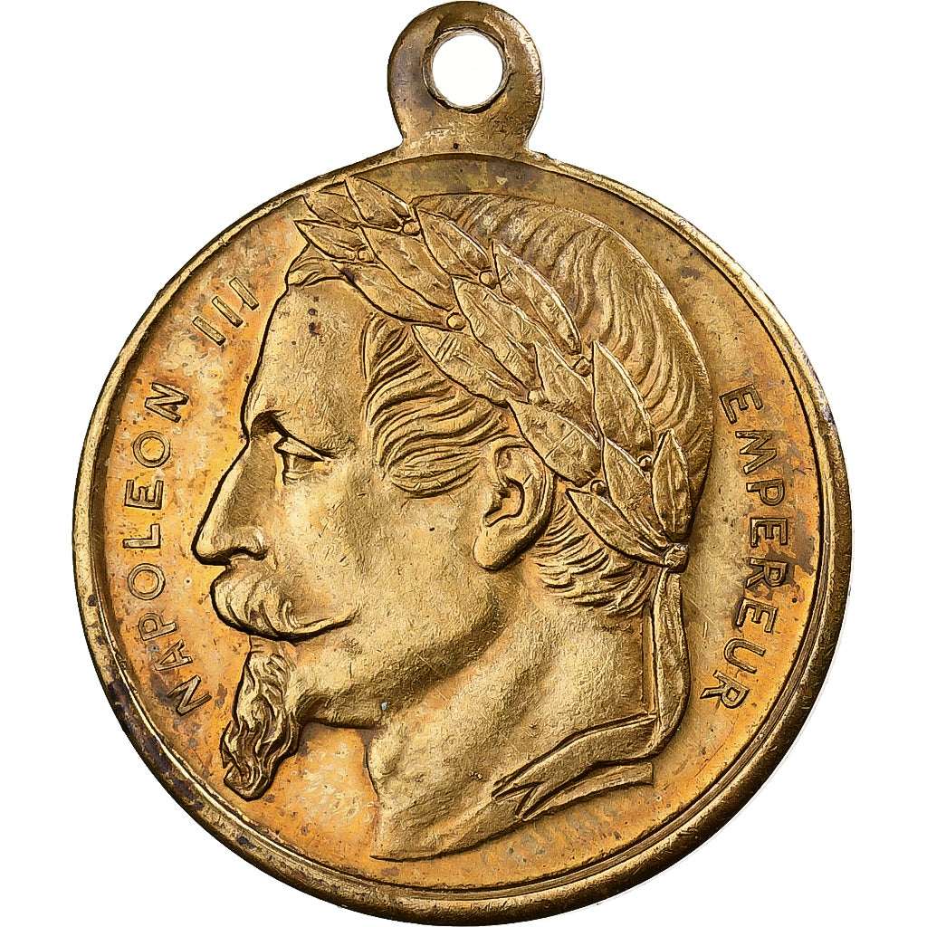 Frankreich, Medaille, Napoléon III, Concours Musical, 1869, Messing, Mantes, VZ