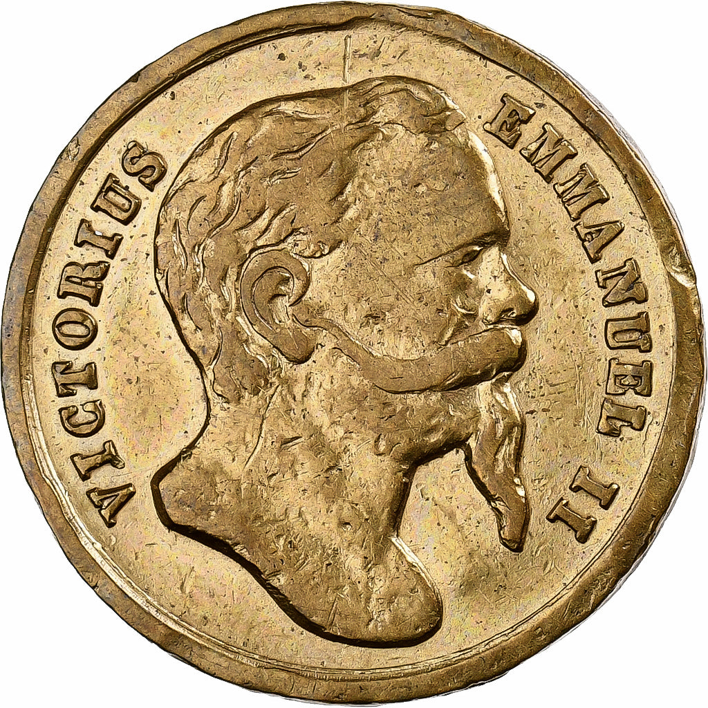 Frankrijk, Medaille, Victor Emmanuel II, Napoléon III, Tin, Mantes, ZF