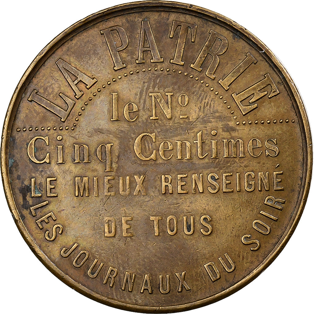 Frankrijk, Medaille, Charles Maurras, La Patrie, Les Journaux du Soir, Tin, De