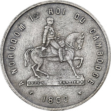Cambodge, Médaille, Norodom Ier, ses mandarins et son peuple reconnaissant