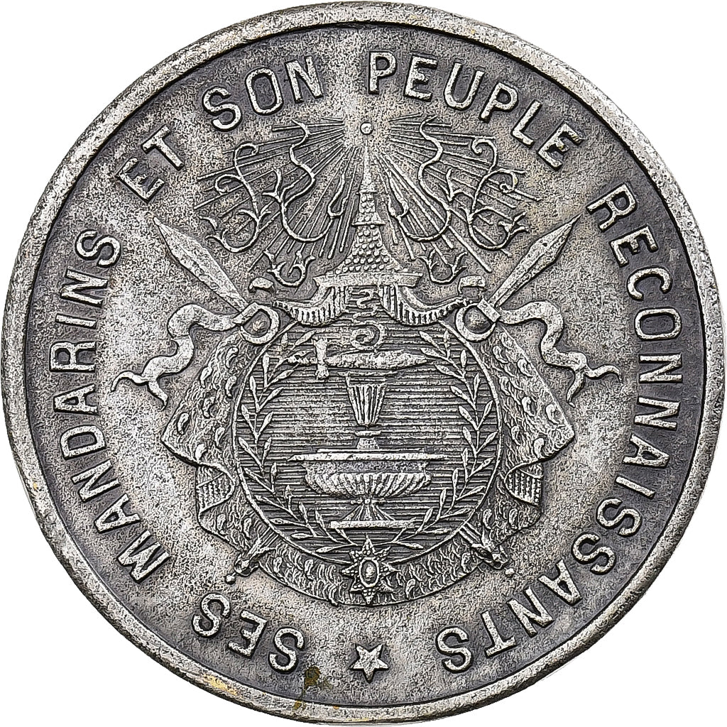 Cambodge, Médaille, Norodom Ier, ses mandarins et son peuple reconnaissant