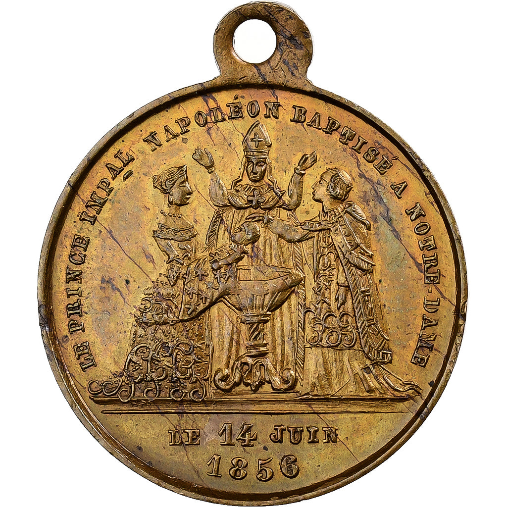 Francia, medaglia, Napoléon III, Baptème du Prince Impérial, 1856, Ottone