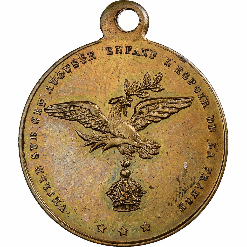 Francia, medaglia, Napoléon III, Baptème du Prince Impérial, 1856, Ottone