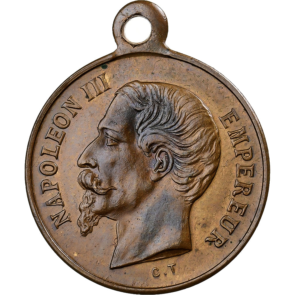 France, Medal, Napoléon III, Le Prince Impérial, Brass, Trotin, AU(50-53)