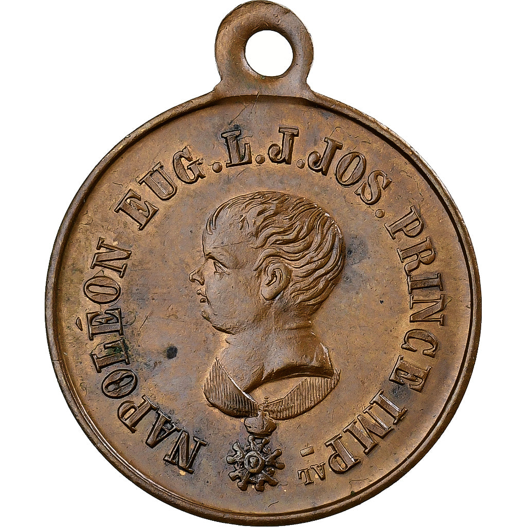 France, Medal, Napoléon III, Le Prince Impérial, Brass, Trotin, AU(50-53)