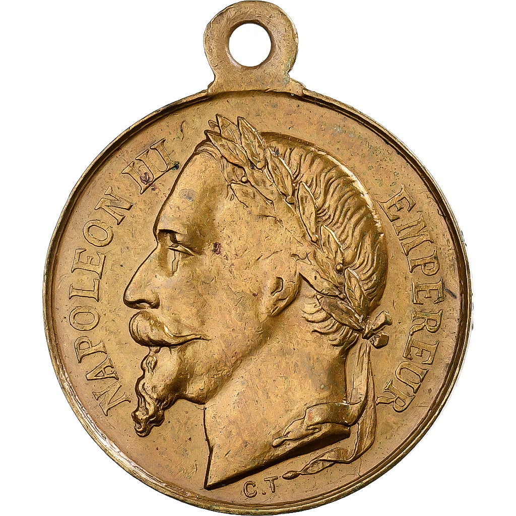 Francia, medalla, Napoléon III, Le Prince Impérial, Latón, Trotin, MBC+