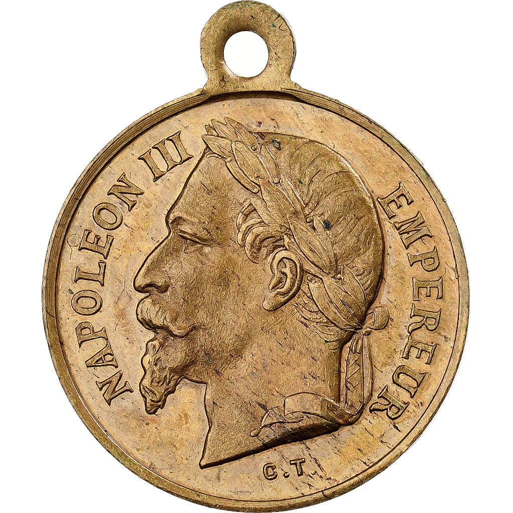 France, Medal, Napoléon III, Le Prince Impérial, Brass, Trotin, AU(55-58)