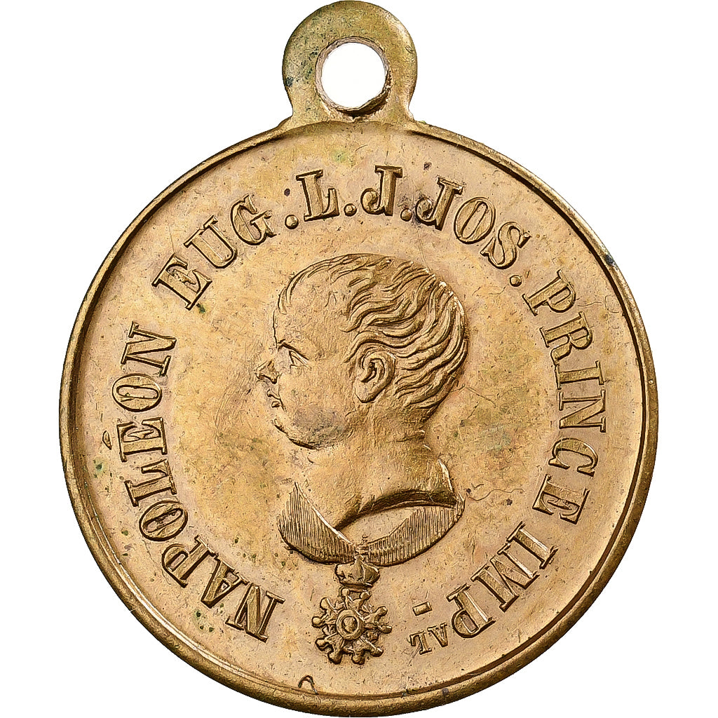 France, Medal, Napoléon III, Le Prince Impérial, Brass, Trotin, AU(55-58)