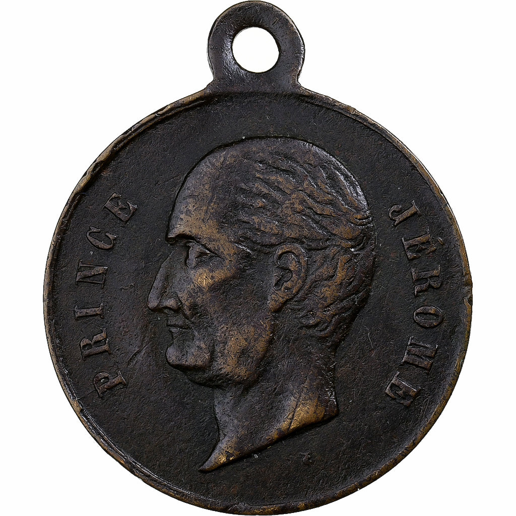 France, Token, Mort du Prince Jérome Bonaparte, 1860, Copper, EF(40-45)