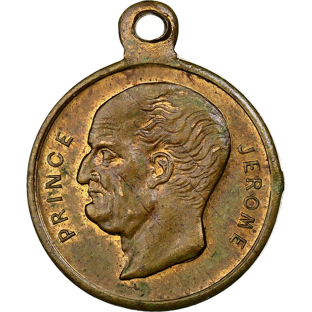 France, Token, Mort du Prince Jérome Bonaparte, 1860, Brass, EF(40-45)