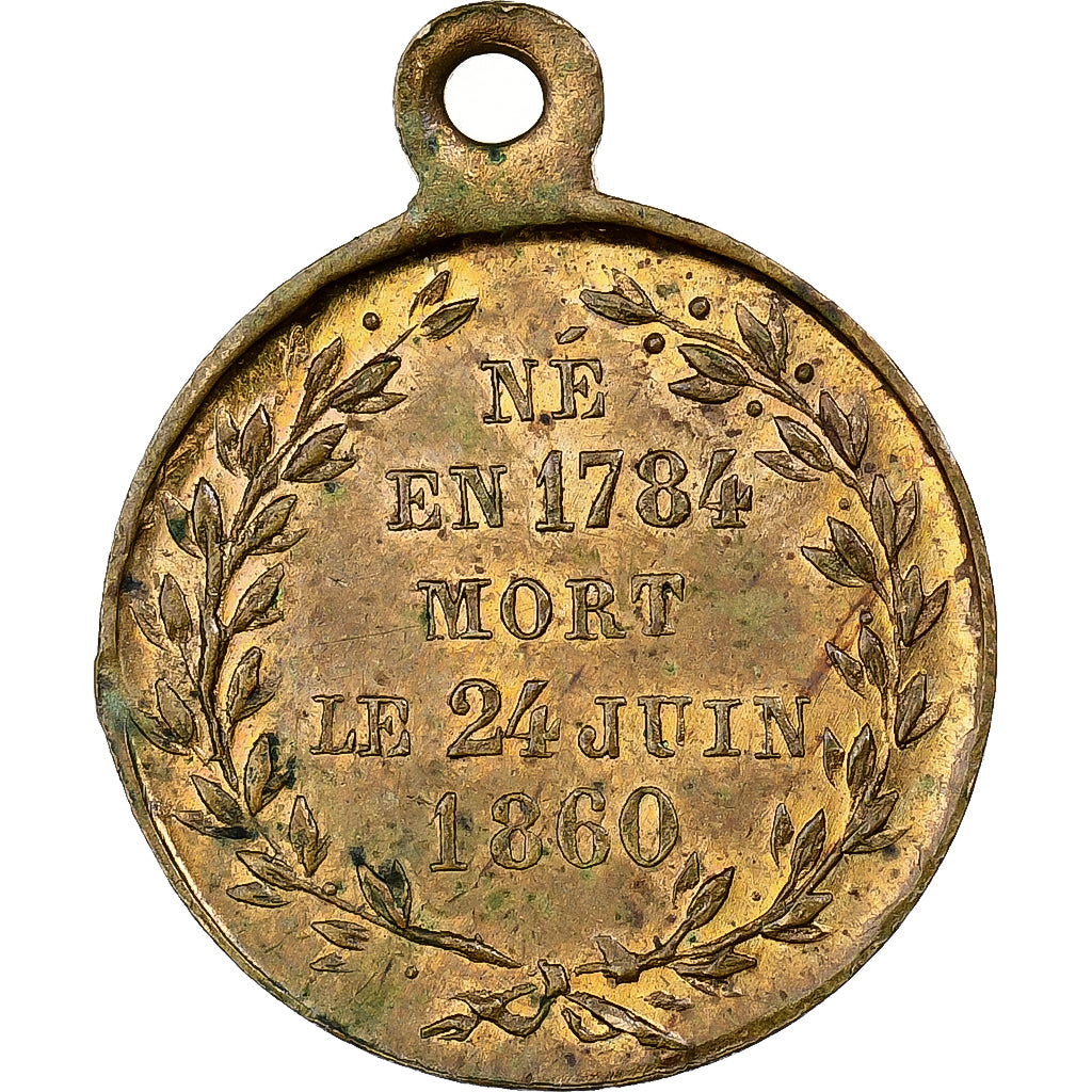 France, Token, Mort du Prince Jérome Bonaparte, 1860, Brass, EF(40-45)