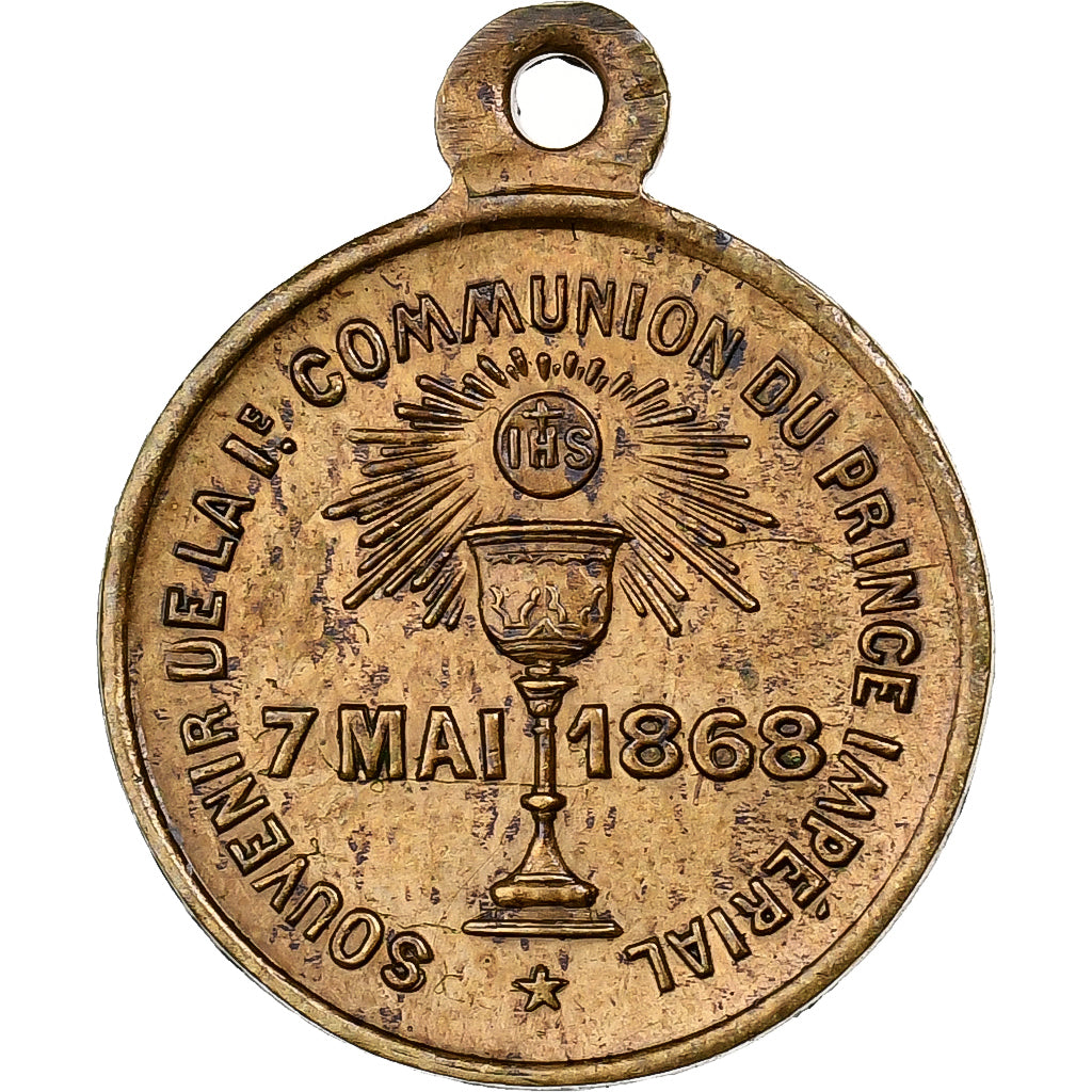 Francia, medaglia, Souvenir de la Communion du Prince Impérial, 1868, Ottone