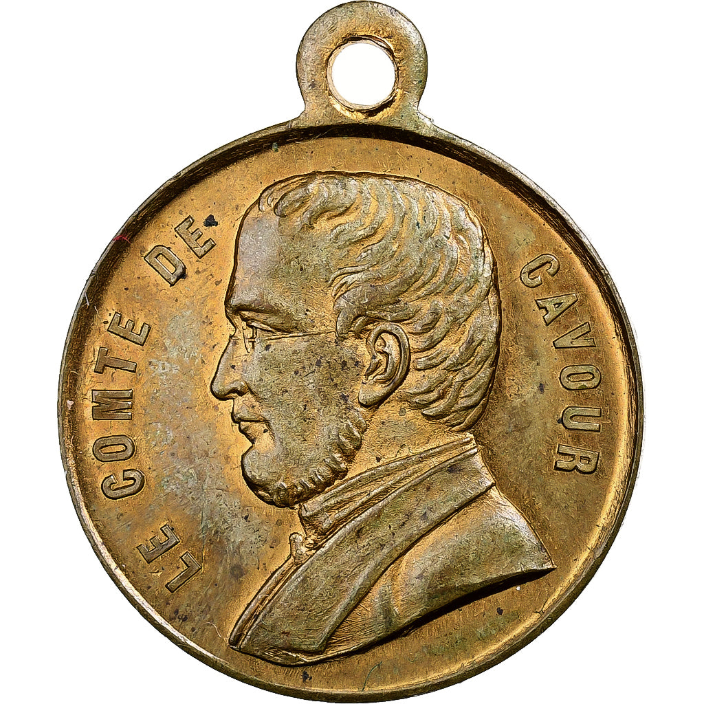 Francia, medaglia, Second French Empire, Comte de Cavour, 1861, Ottone, SPL-