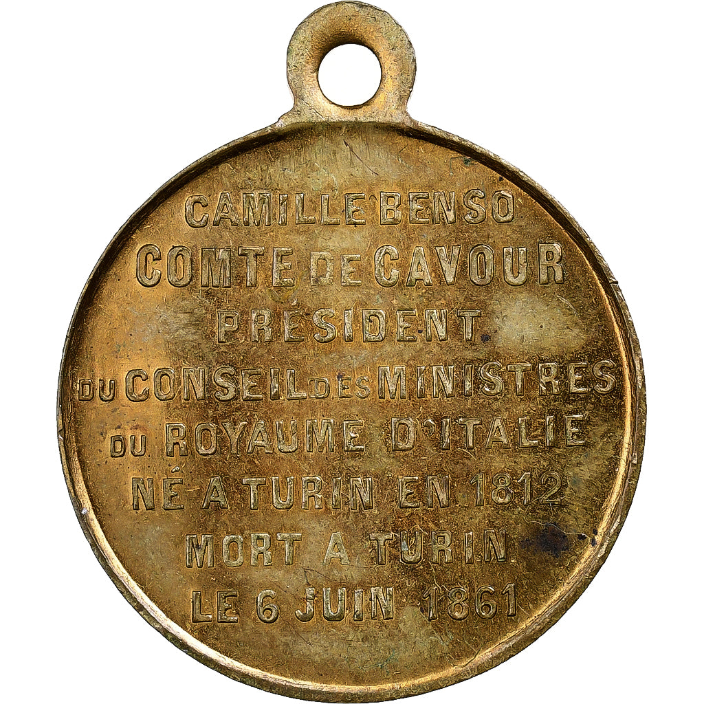Francia, medaglia, Second French Empire, Comte de Cavour, 1861, Ottone, SPL-