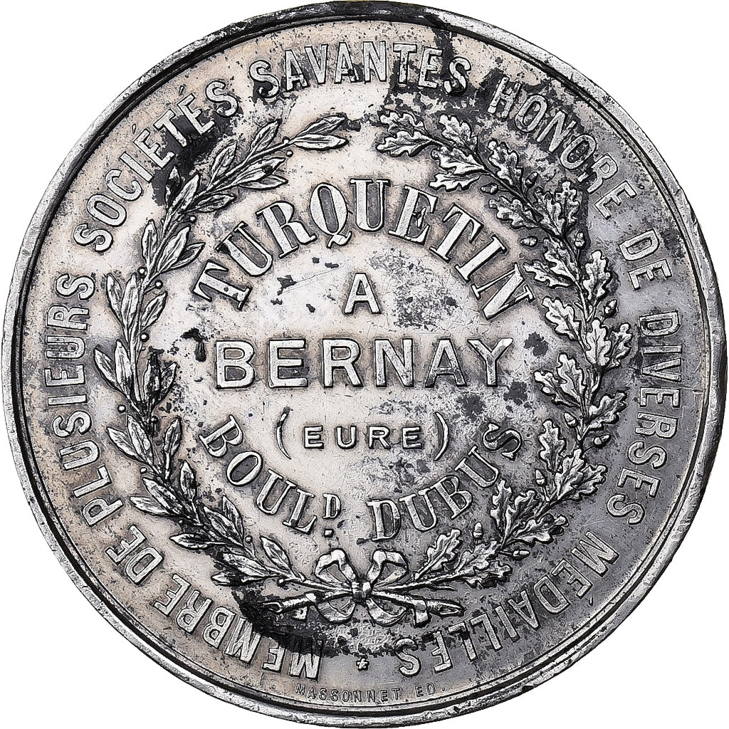France, Medal, Sociétés Savantes, Turquetin, Bernay, Tin, AU(55-58)