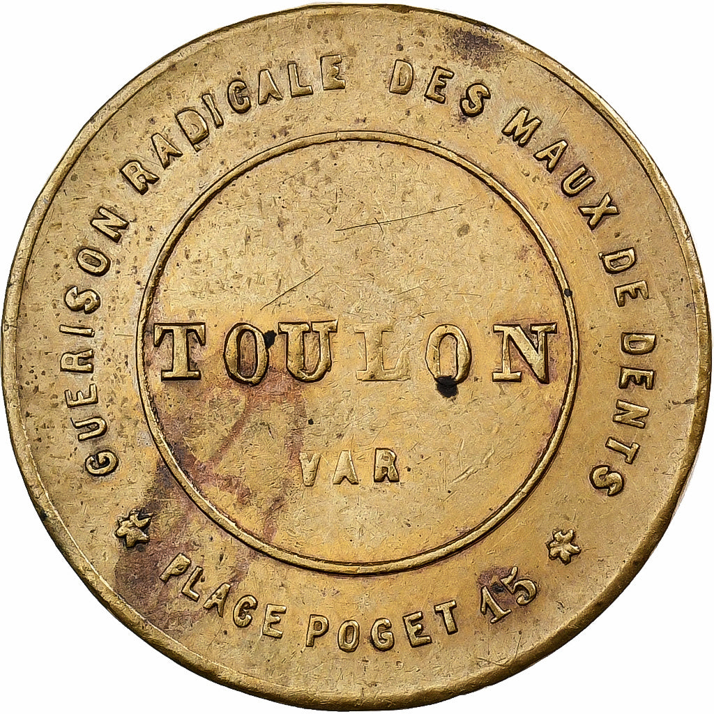 França, medalha, Rouil, Dentiste, Toulon, Latão, EF(40-45)