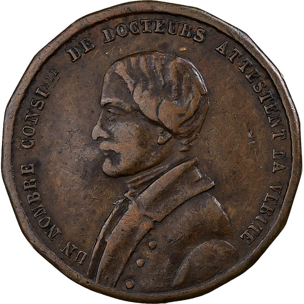França, medalha, Docteur Turquetin, Rouen, Latão, EF(40-45)