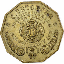 France, Jeton, Napoléon III, Horlogerie Bijouterie G. Detouche, Laiton, TTB+