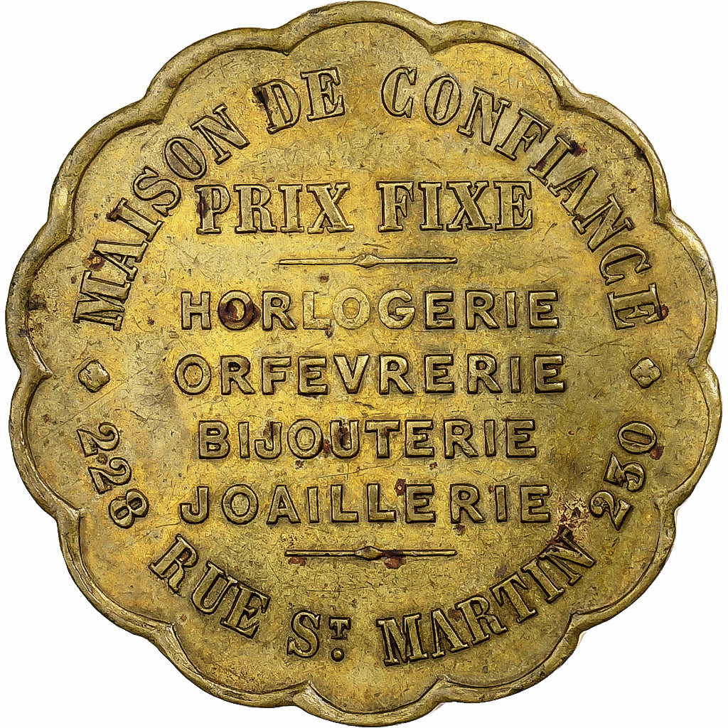 France, Token, Napoléon III, Horlogerie Bijouterie G. Detouche, Brass