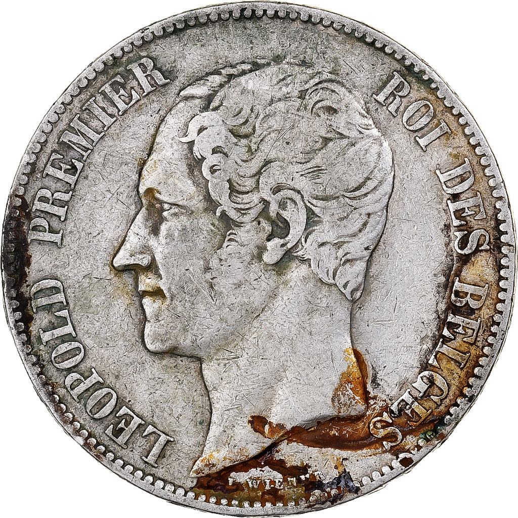 Belgium, Leopold I, 5 Francs, 5 Frank, 1850, With dot, Silver, VF(20-25), KM:17