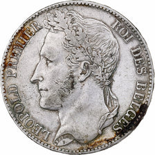 België, Leopold I, 5 Francs, 5 Frank, 1848, Zilver, ZF, KM:3.2