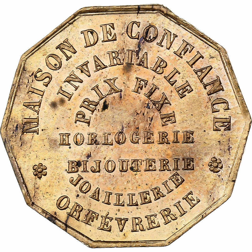 França, Token, Napoléon III, Horlogerie Bijouterie G. Detouche, Latão