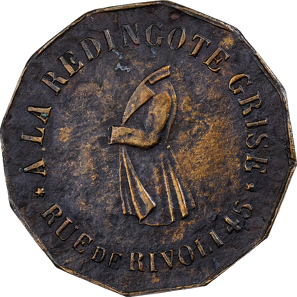 Frankreich, Token, A la Redingote Grise, Manufacture d'Habillement, Paris, SS