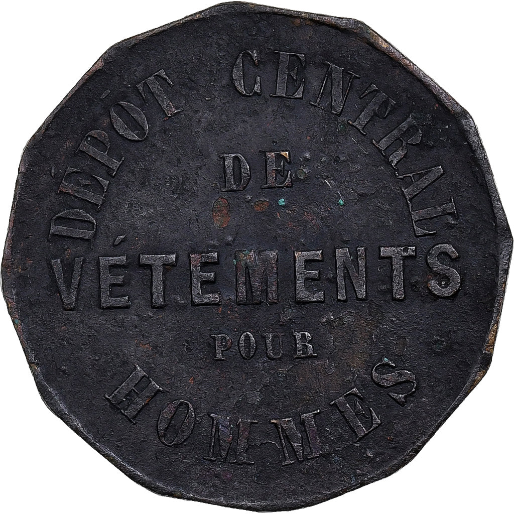 France, Jeton, A la Redingote Grise, Manufacture d'Habillement, Paris, Cuivre