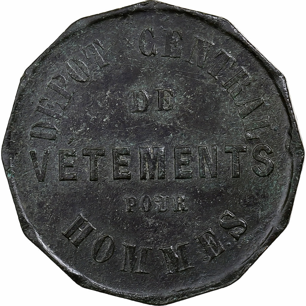 France, Jeton, A la Redingote Grise, Manufacture d'Habillement, Paris, Cuivre