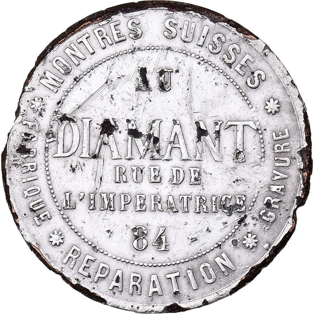 França, Ficha, Bijouterie Sarrazin à Lyon, Cobre Revestido a Prata, VF(20-25)