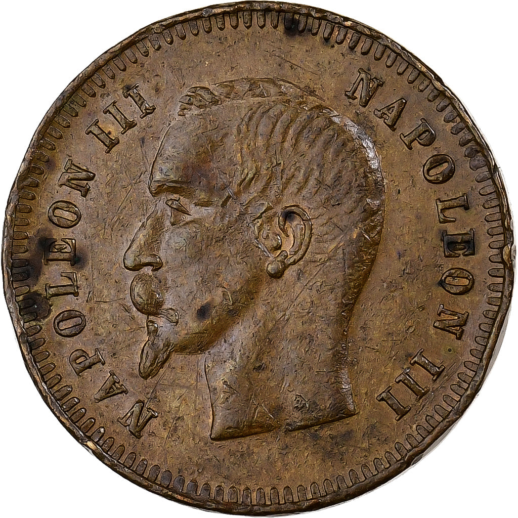 França, Token, Napoléon III, Jeu, La Grotte au Million, Latão, VF(30-35)